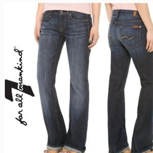 7 For All Mankind jeans flip flop cut